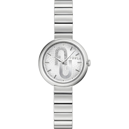 Ceas elegant Furla din oțel inoxidabil gri