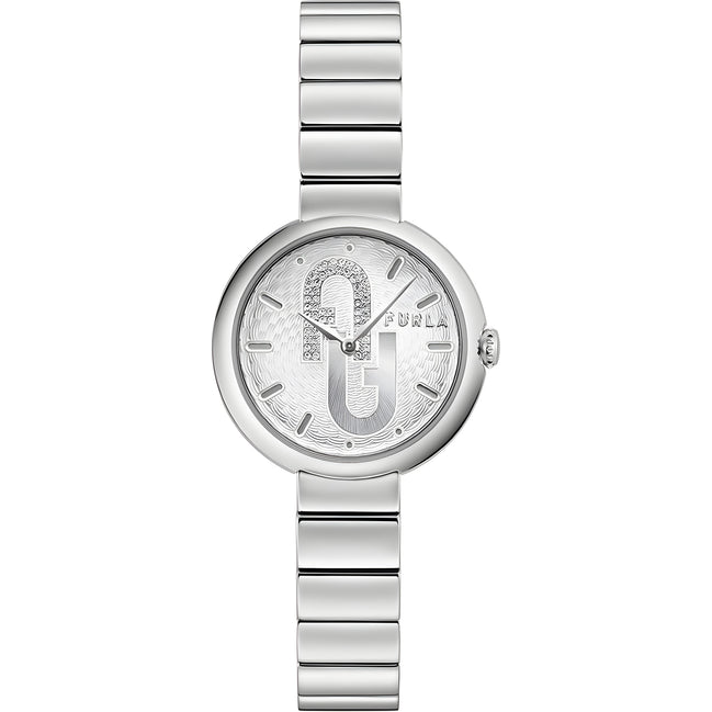 Ceas elegant Furla din oțel inoxidabil gri