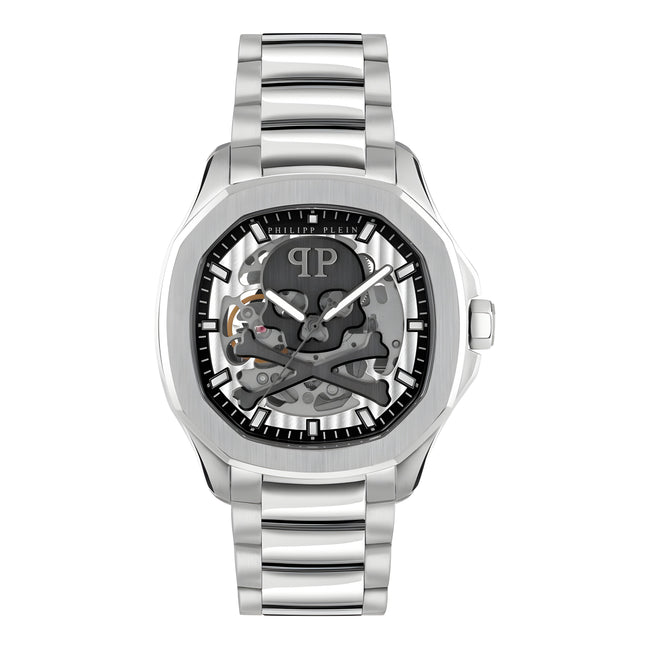 Philipp Plein Gray Stainless Steel Dress Watch