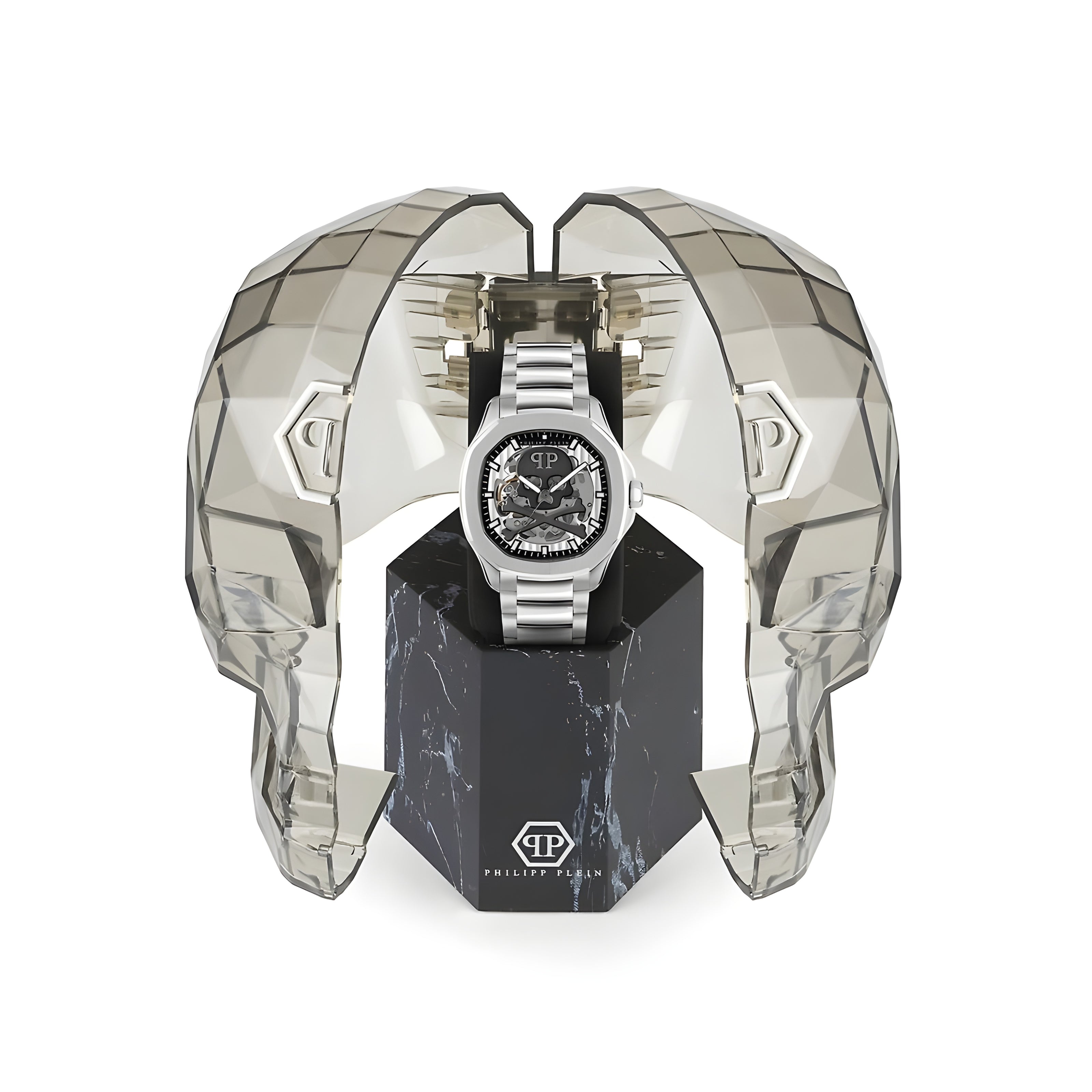 Philipp Plein Gray Stainless Steel Dress Watch