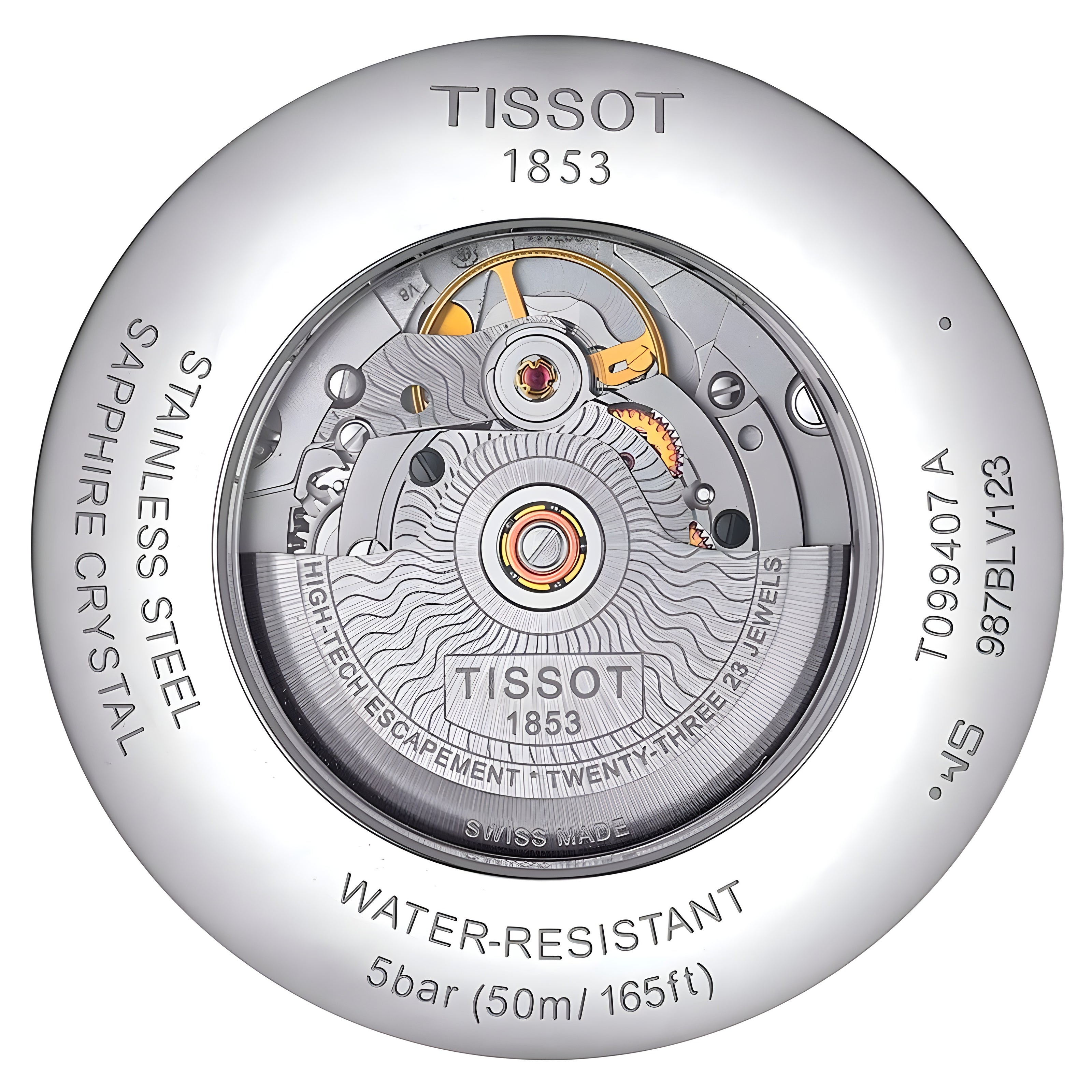 Tissot Gray Stainless Steel Dress Watch