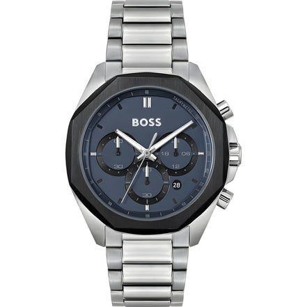 Hugo Boss Grey Stainless Steel Dress Watch