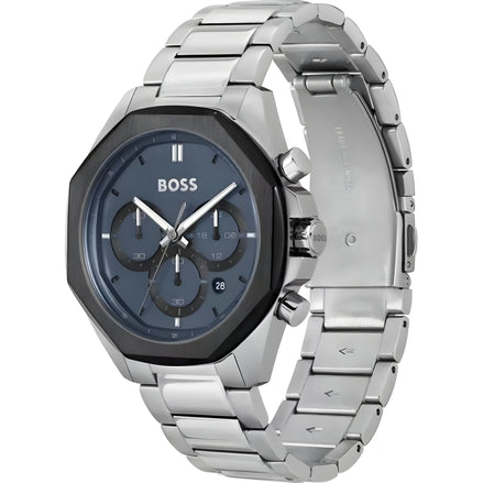 Ceas elegant Hugo Boss gri, din oțel inoxidabil