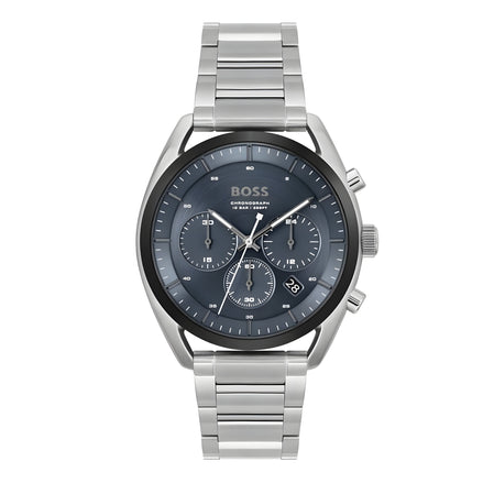 Ceas elegant Hugo Boss gri, din oțel inoxidabil