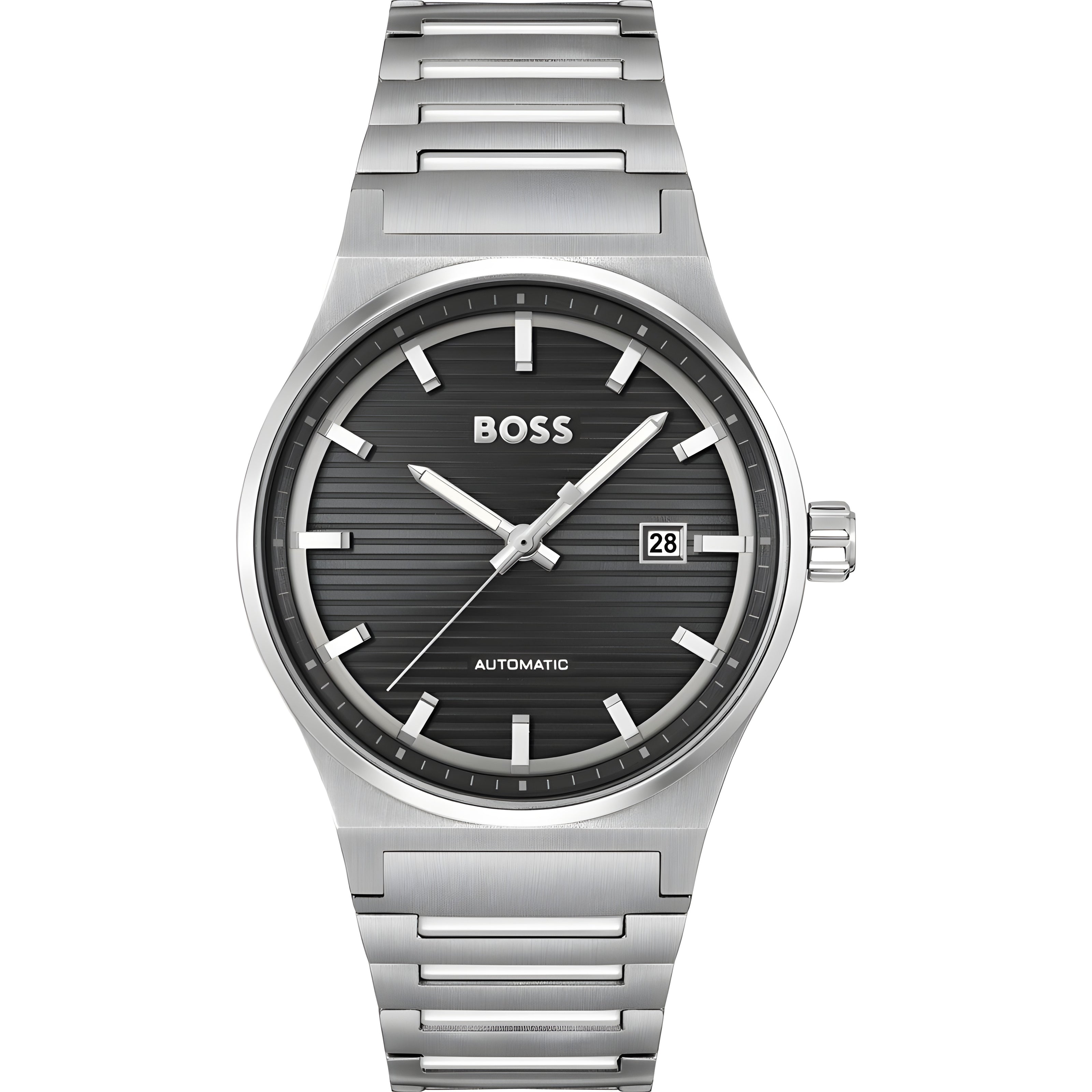 Hugo Boss Grey Stainless Steel Dress Watch