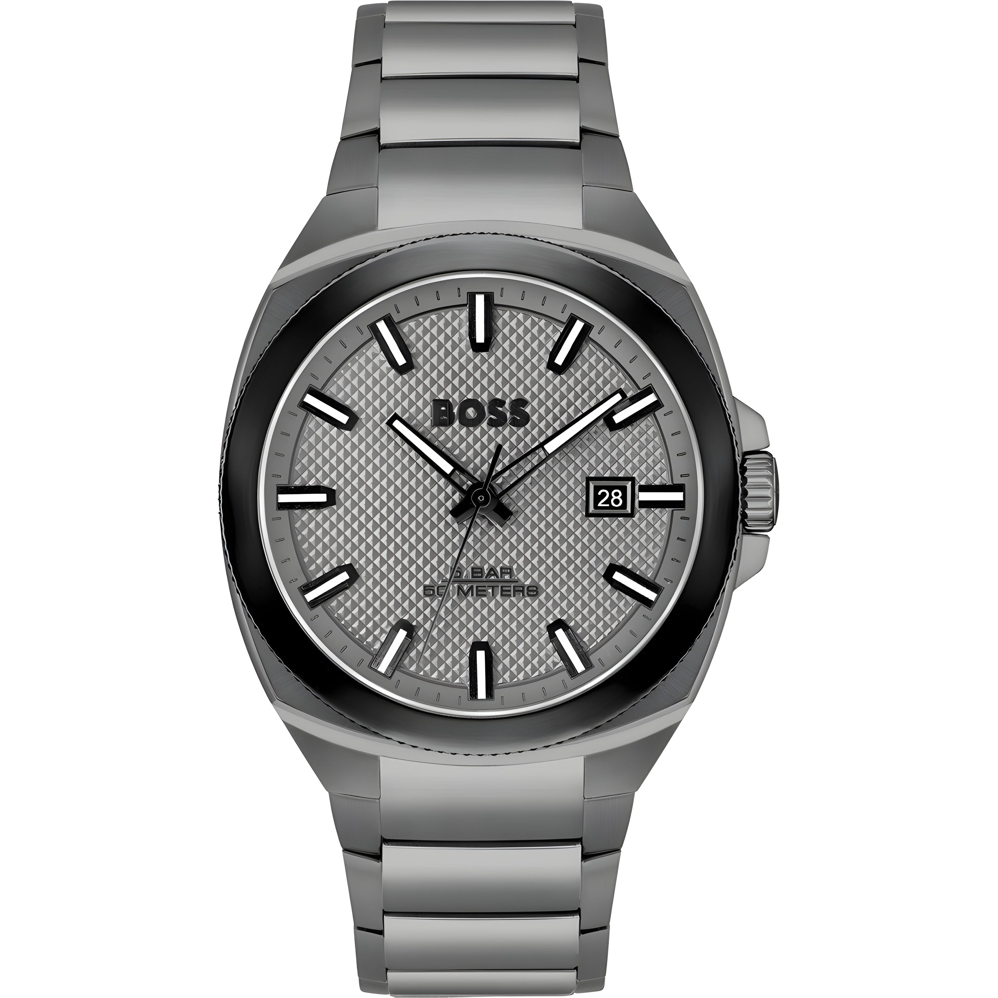 Hugo Boss Grey Stainless Steel Dress Watch
