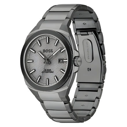Hugo Boss Grey Stainless Steel Dress Watch