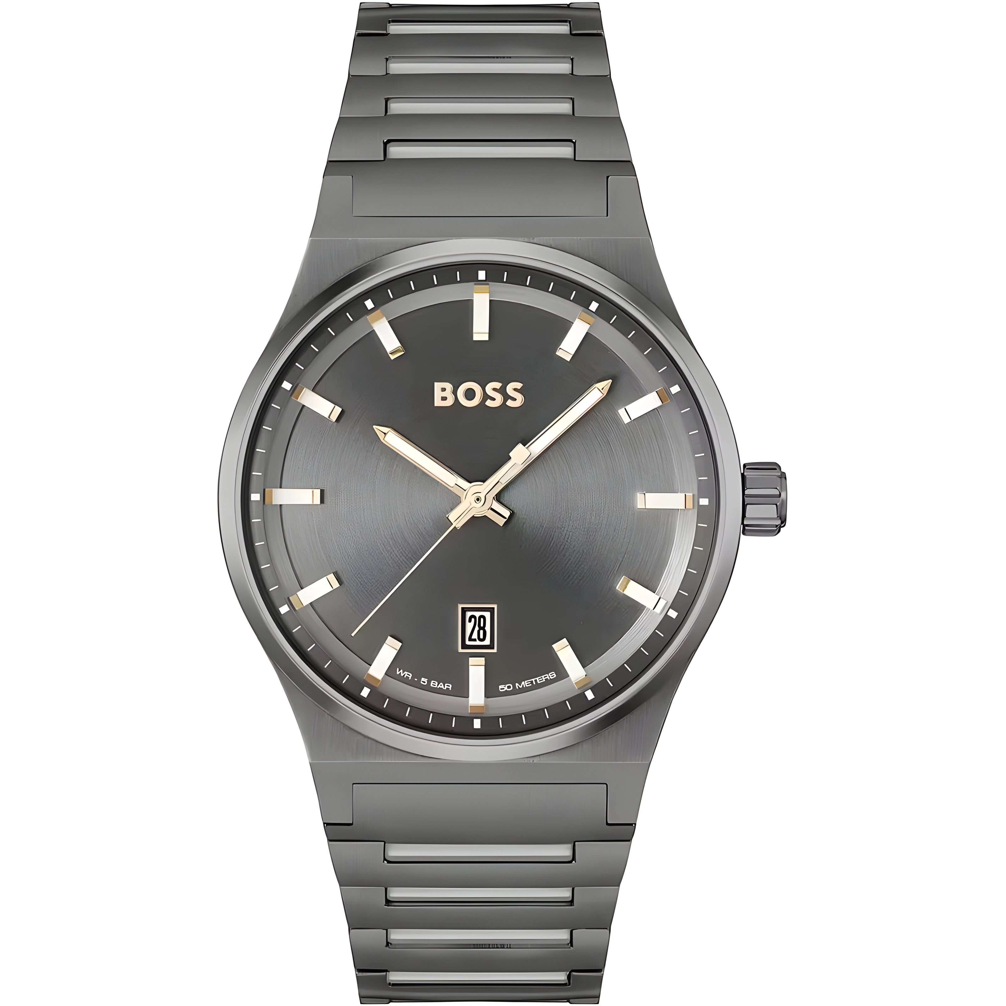 Hugo Boss Grey Stainless Steel Dress Watch