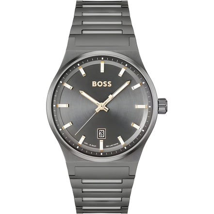 Hugo Boss Grey Stainless Steel Dress Watch