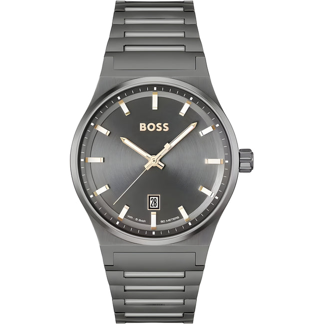 Hugo Boss Grey Stainless Steel Dress Watch