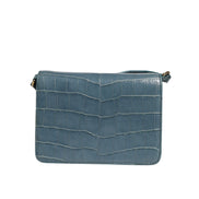 Dolce & Gabbana Green Exotic Leather DG Plaque Crossbody Mini Bag