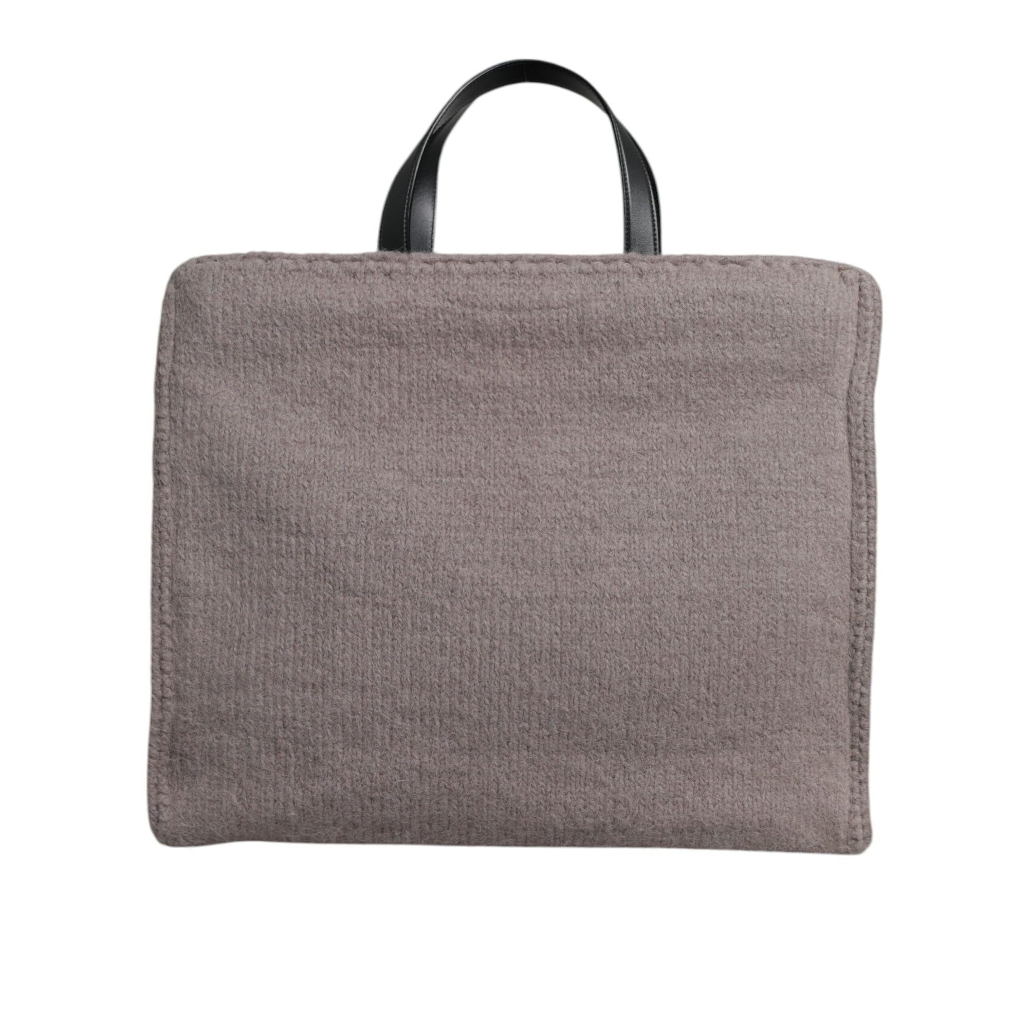 Geantă tote Dolce & Gabbana gri, din lână de alpacă, cu logo
