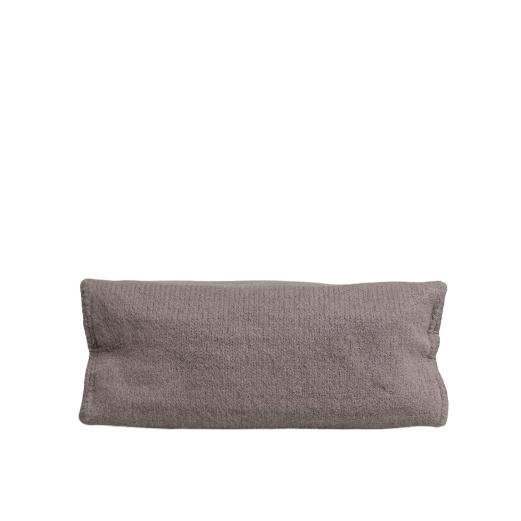 Geantă tote Dolce & Gabbana gri, din lână de alpacă, cu logo