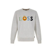Hanorac din bumbac gri cu logo Hugo Boss