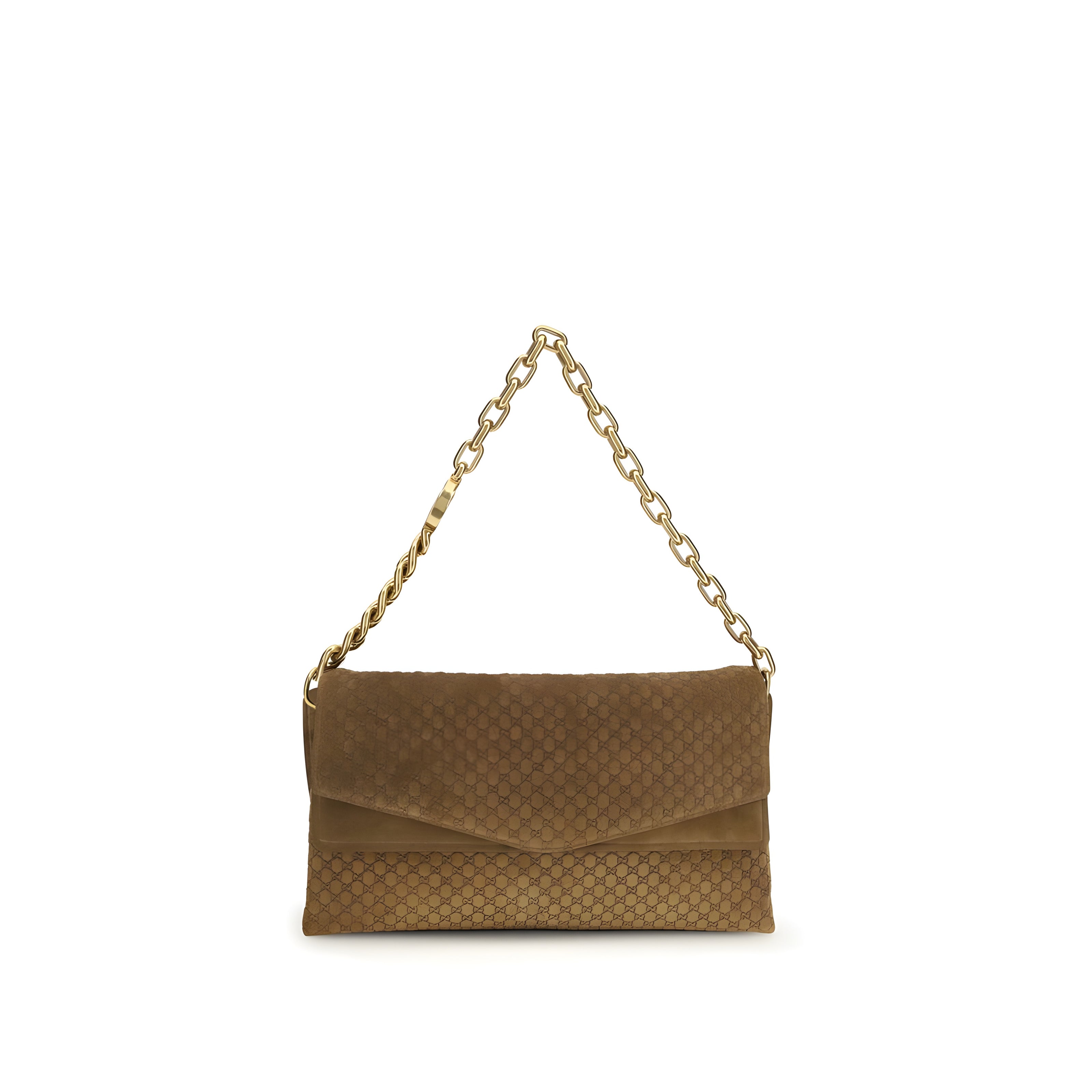 Geantă de mână Gucci din piele întoarsă maro