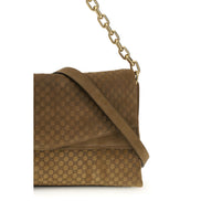 Geantă de mână Gucci din piele întoarsă maro