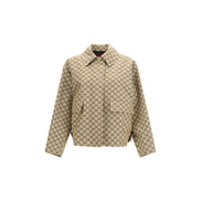 Gucci Beige GG Canvas Bomber Jacket