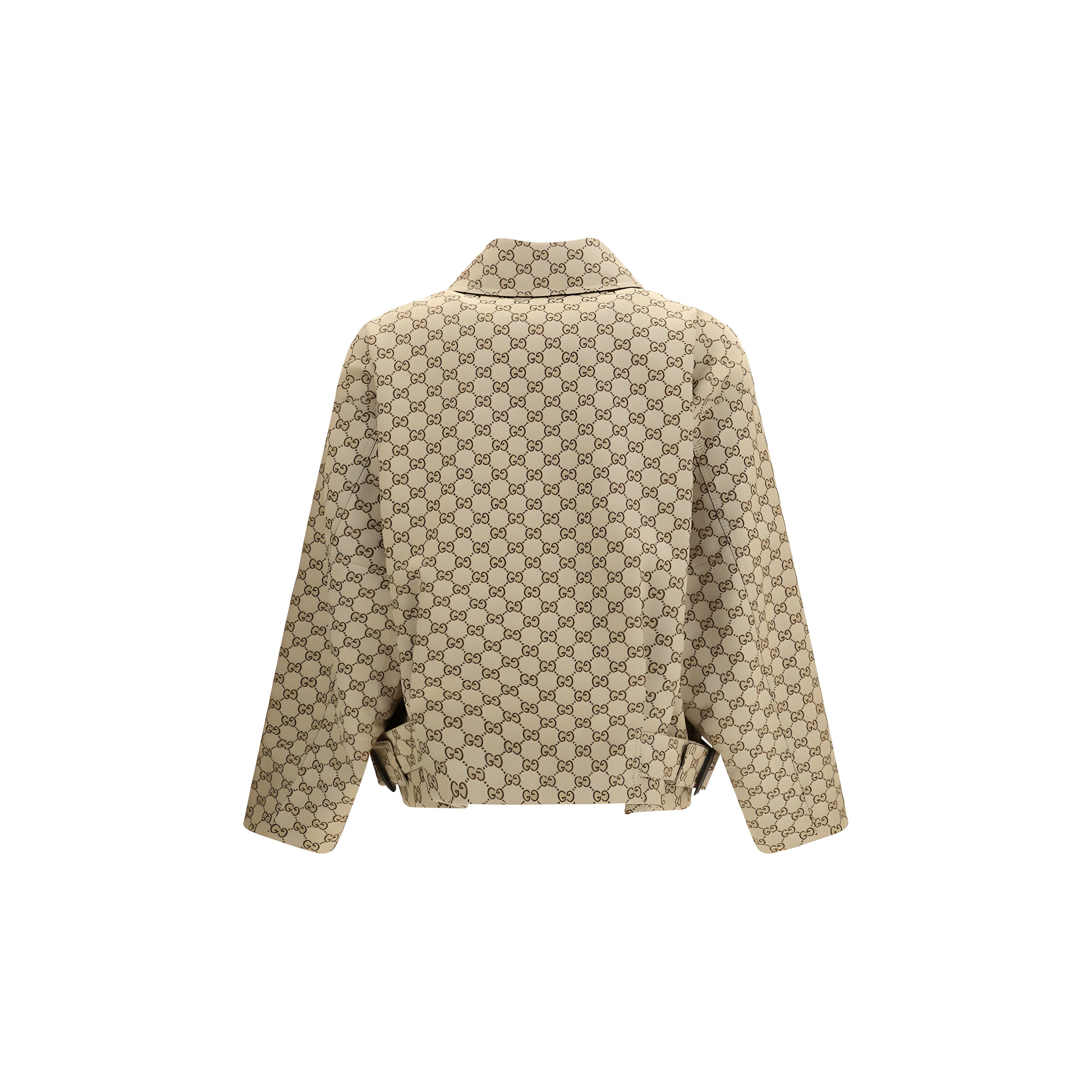 Gucci Beige GG Canvas Bomber Jacket