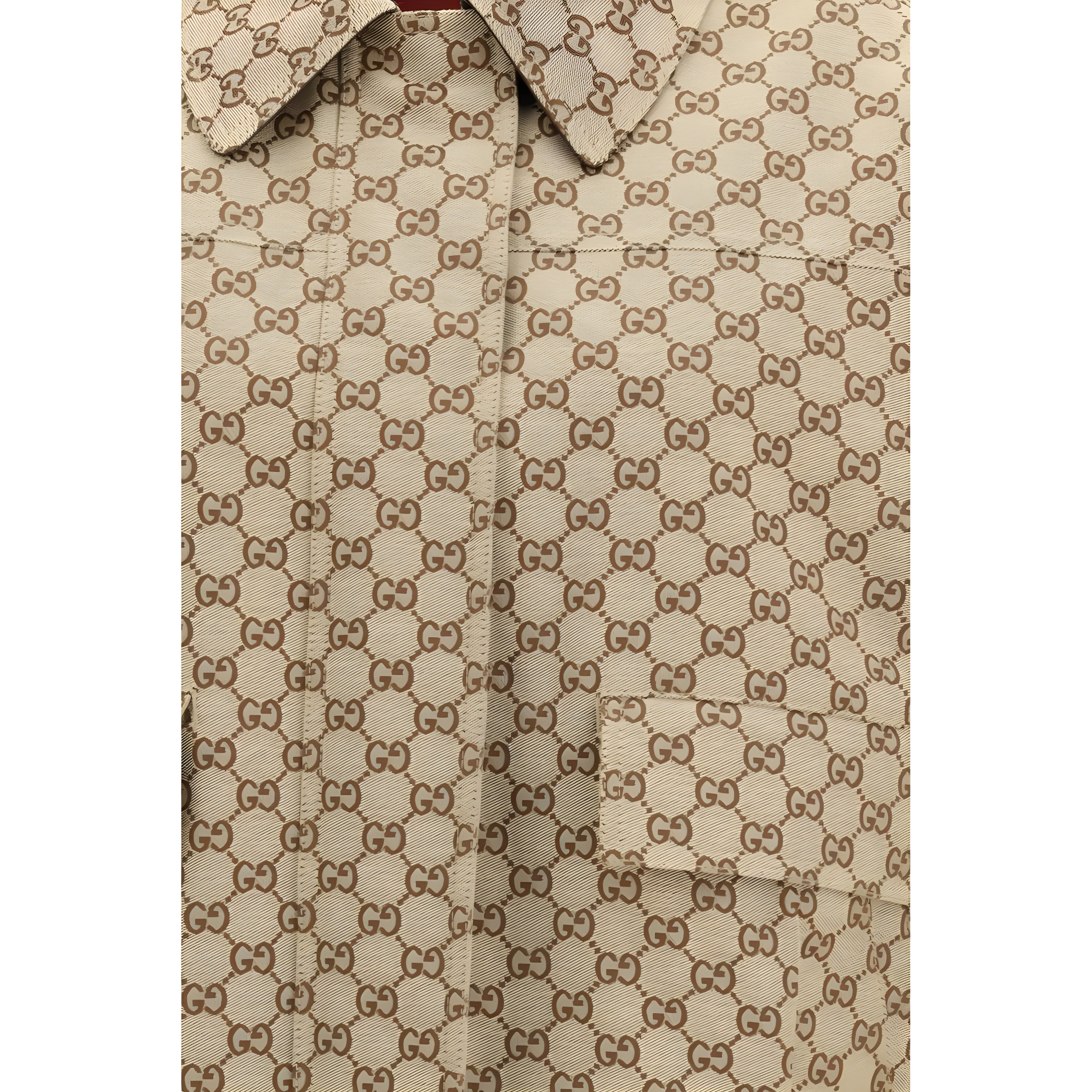 Gucci Beige GG Canvas Bomber Jacket