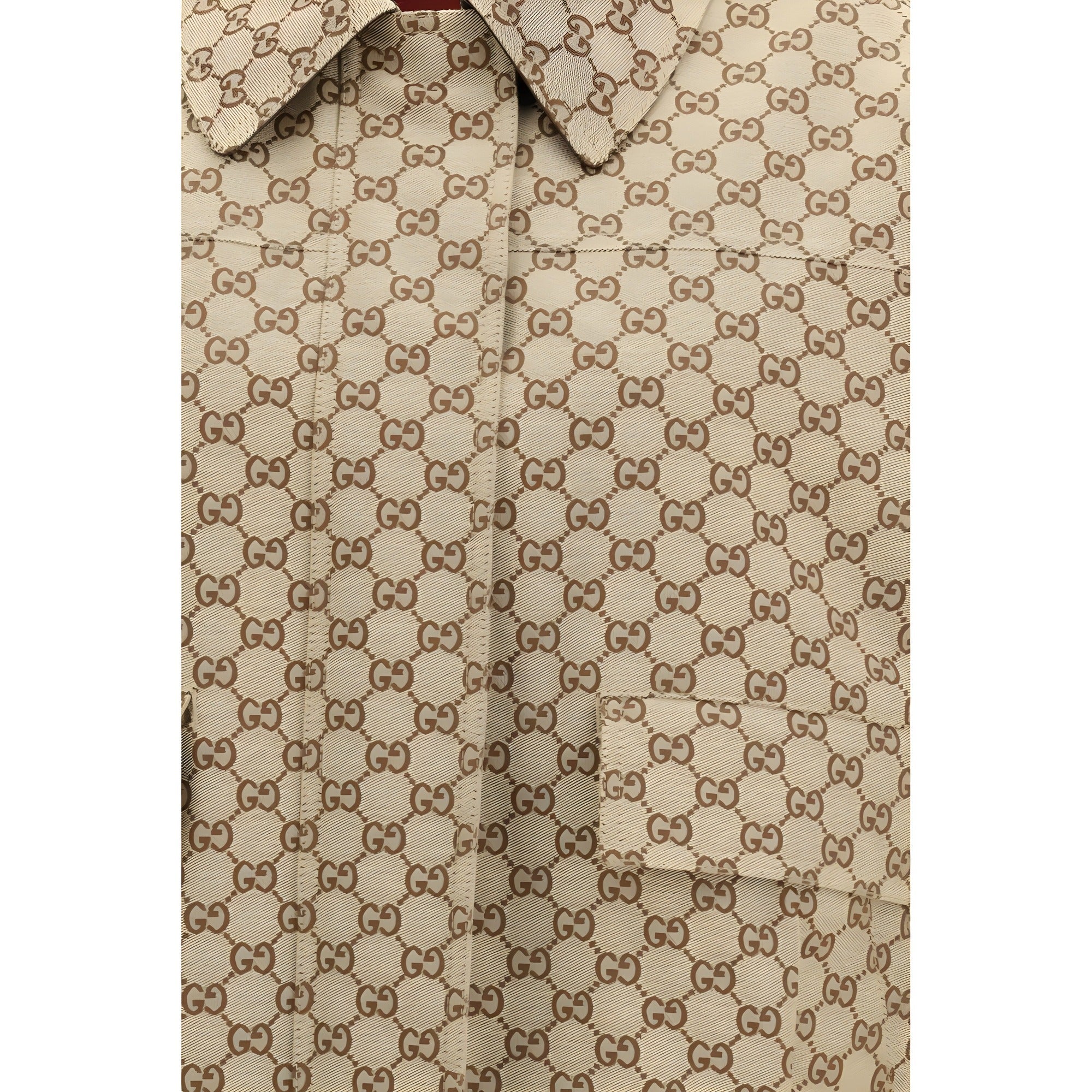 Gucci Beige GG Canvas Bomber Jacket