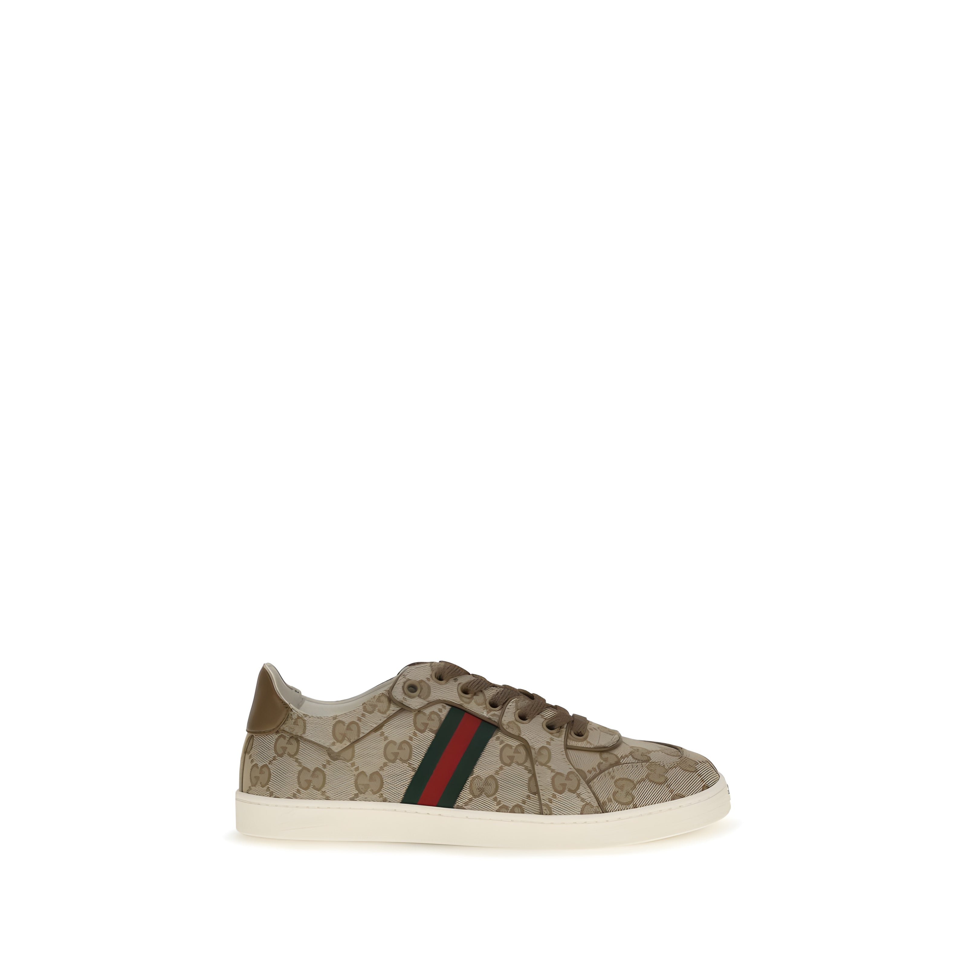 Sneakers sport din material textil bej Gucci