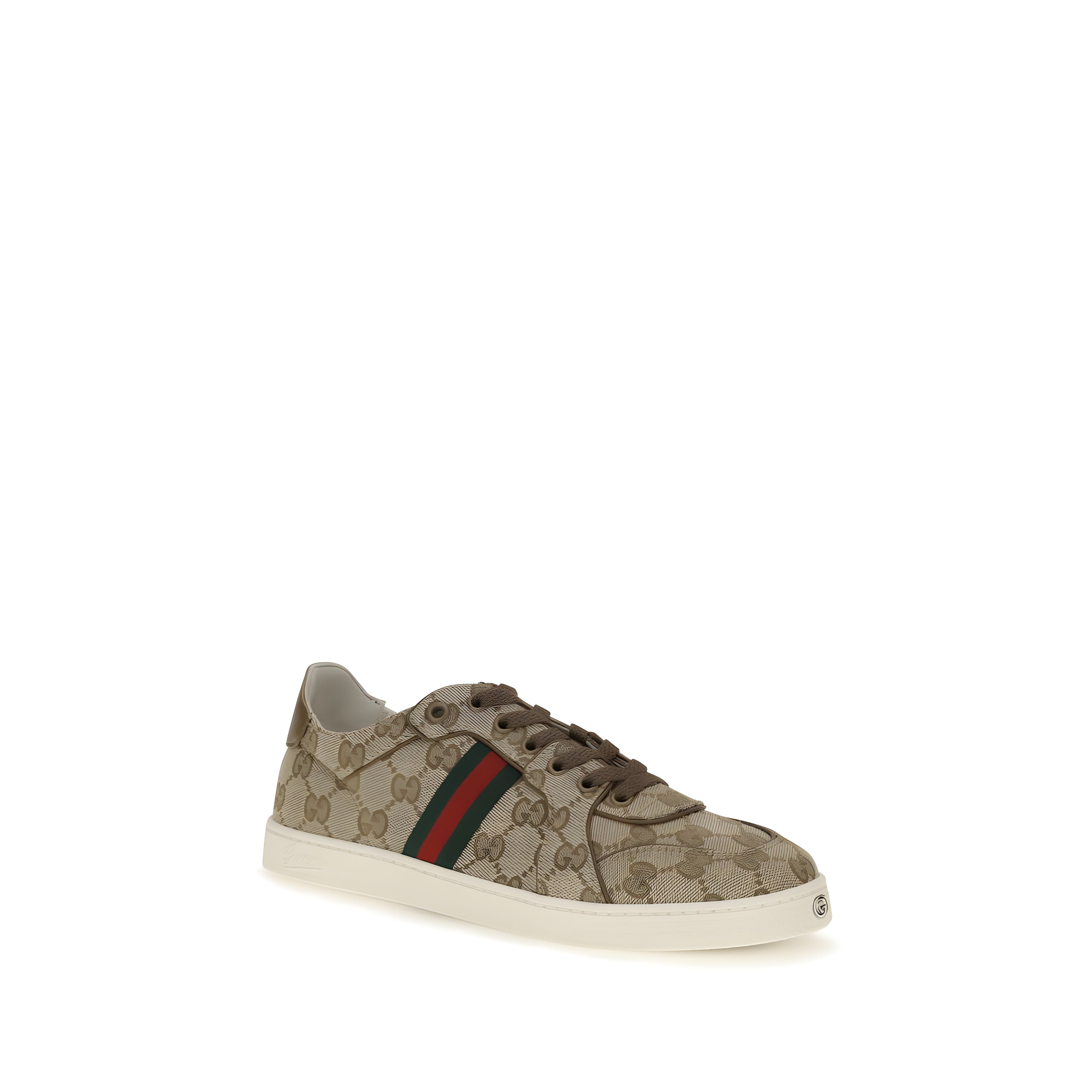 Sneakers sport din material textil bej Gucci
