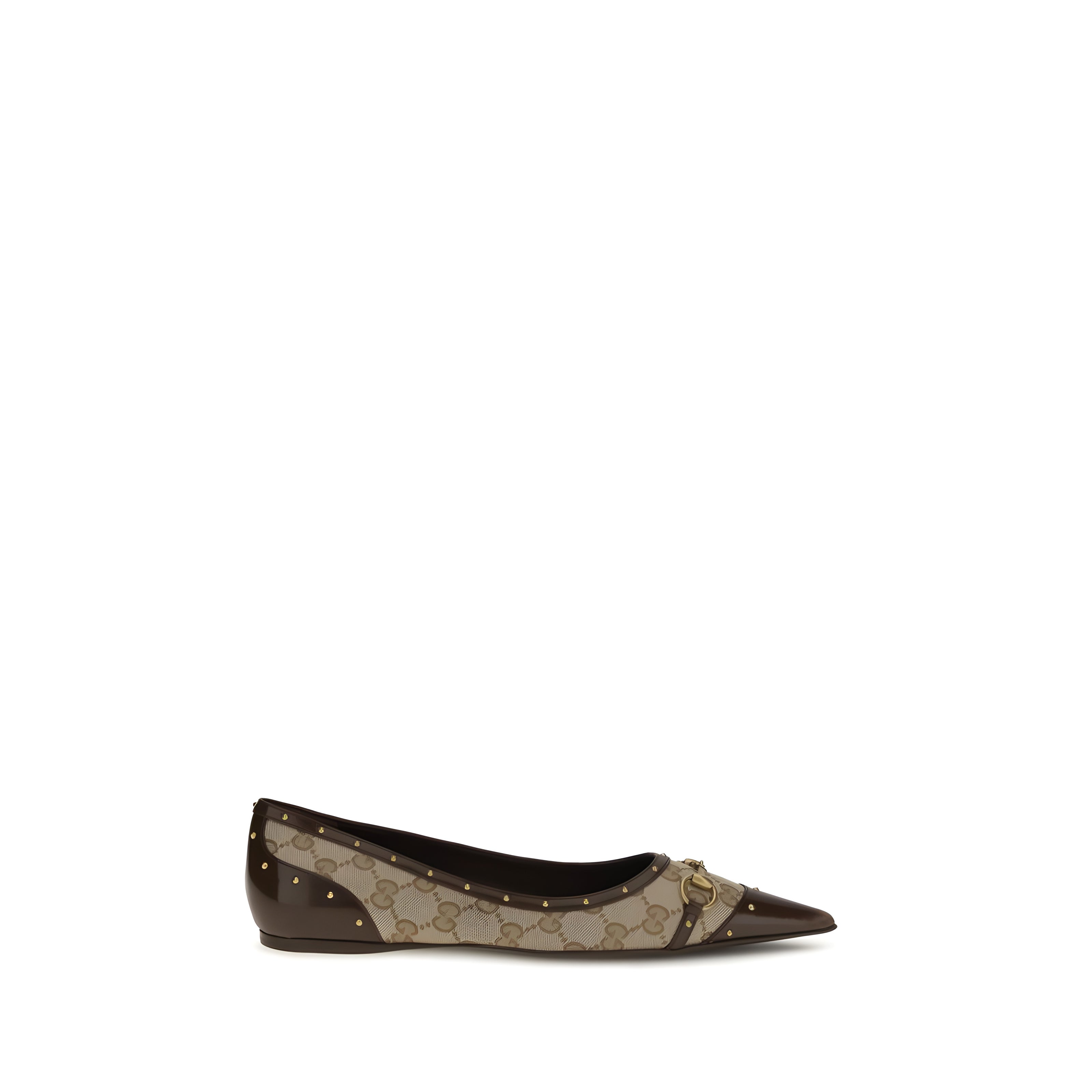 Ballet Flats Gucci Bej din material textil