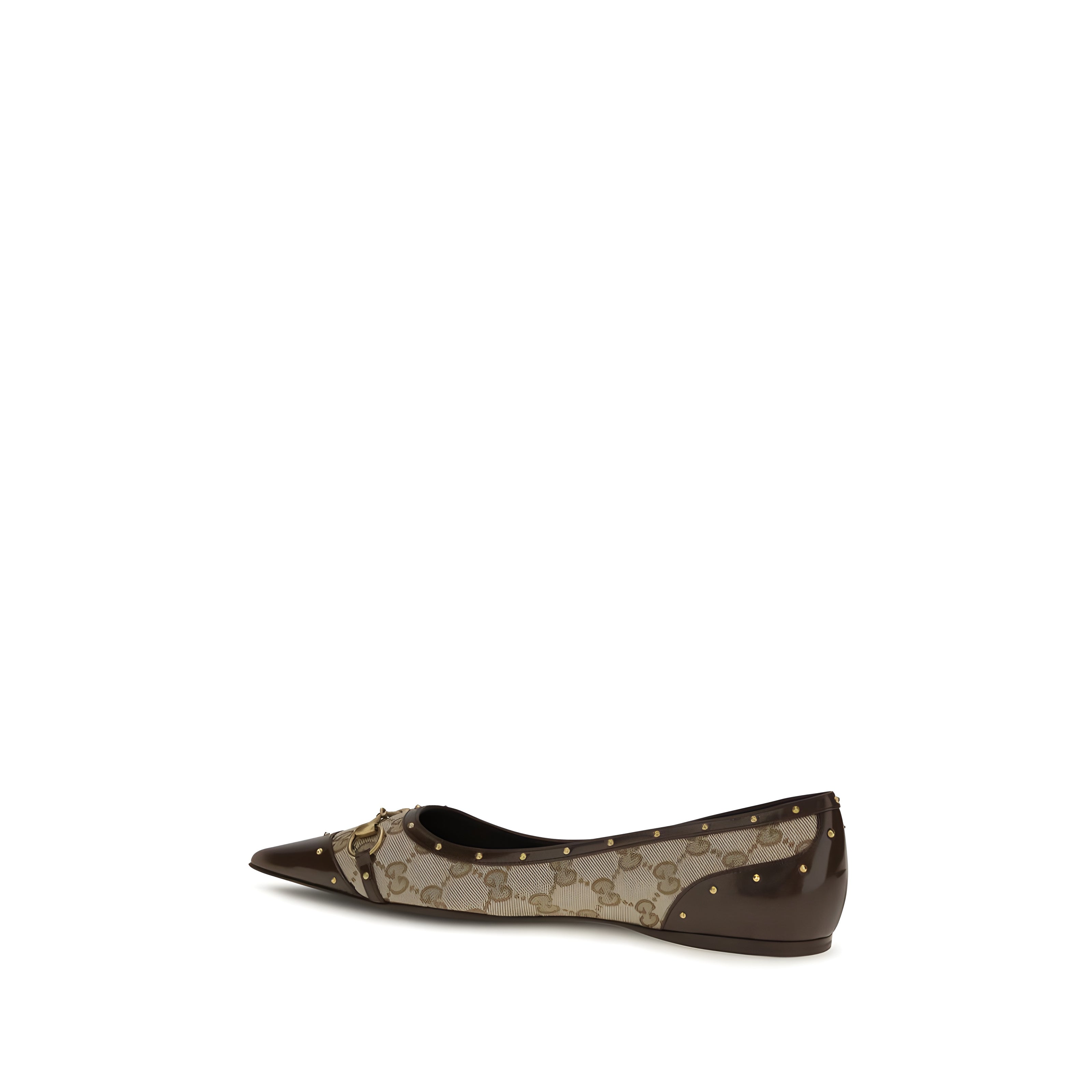 Ballet Flats Gucci Bej din material textil