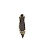 Ballet Flats Gucci Bej din material textil