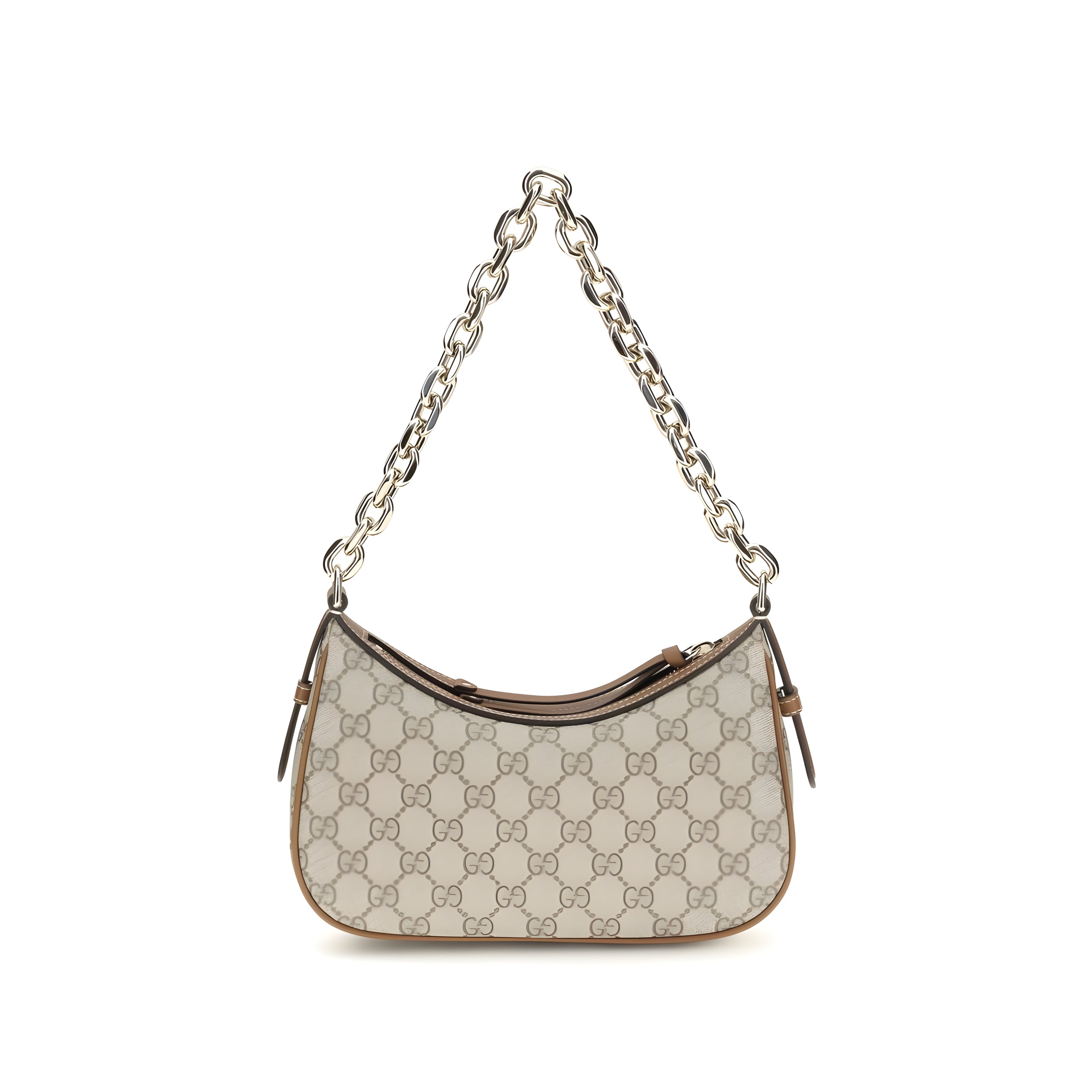 Geantă de mână Gucci bej din material textil