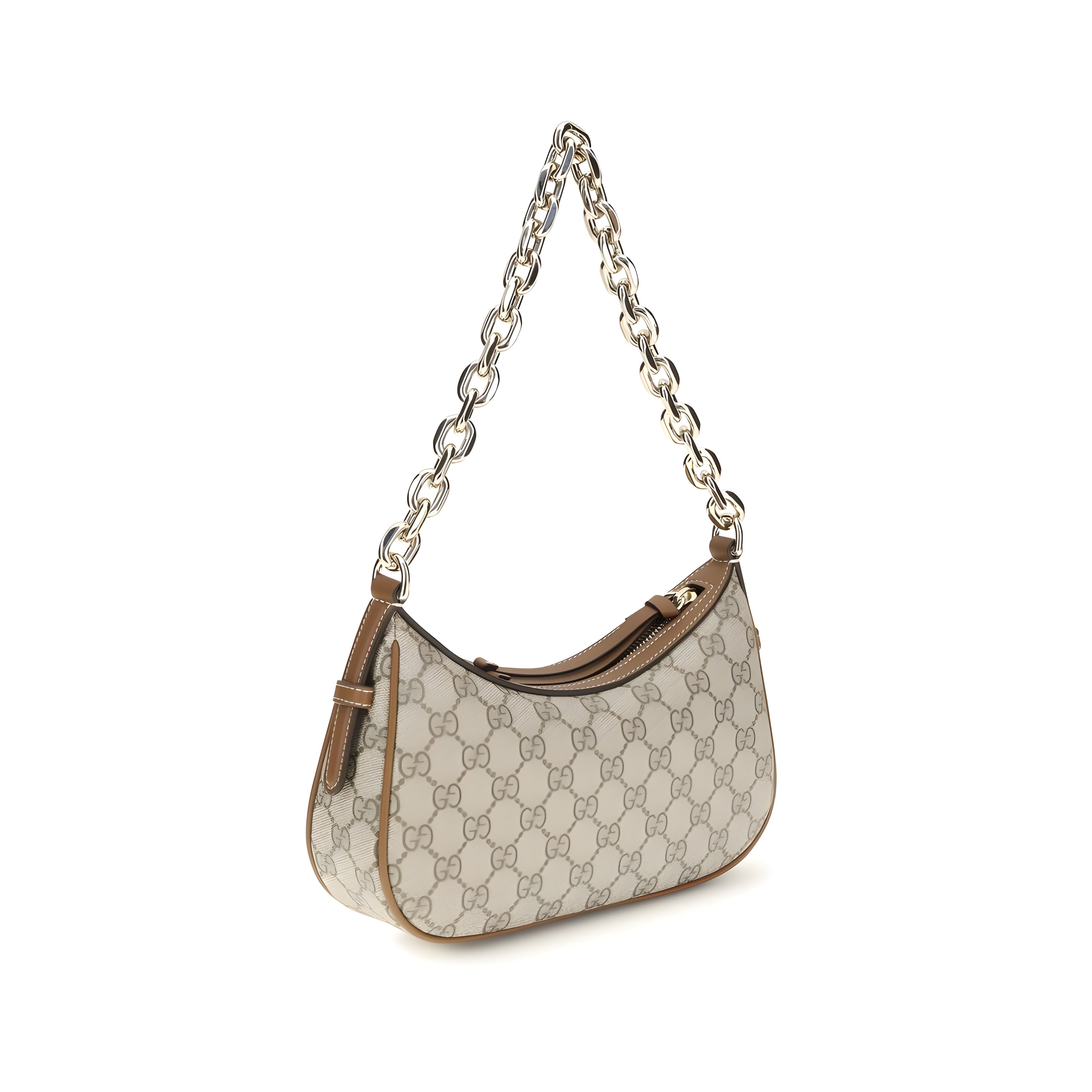 Geantă de mână Gucci bej din material textil