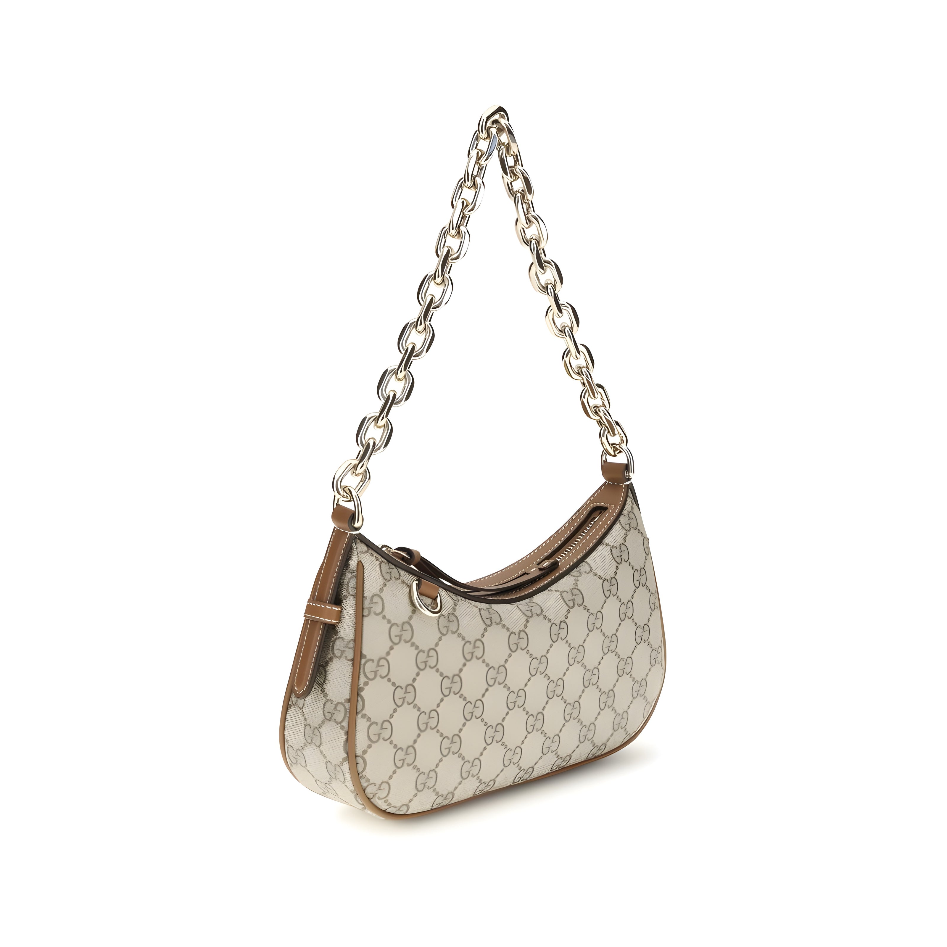 Geantă de mână Gucci bej din material textil
