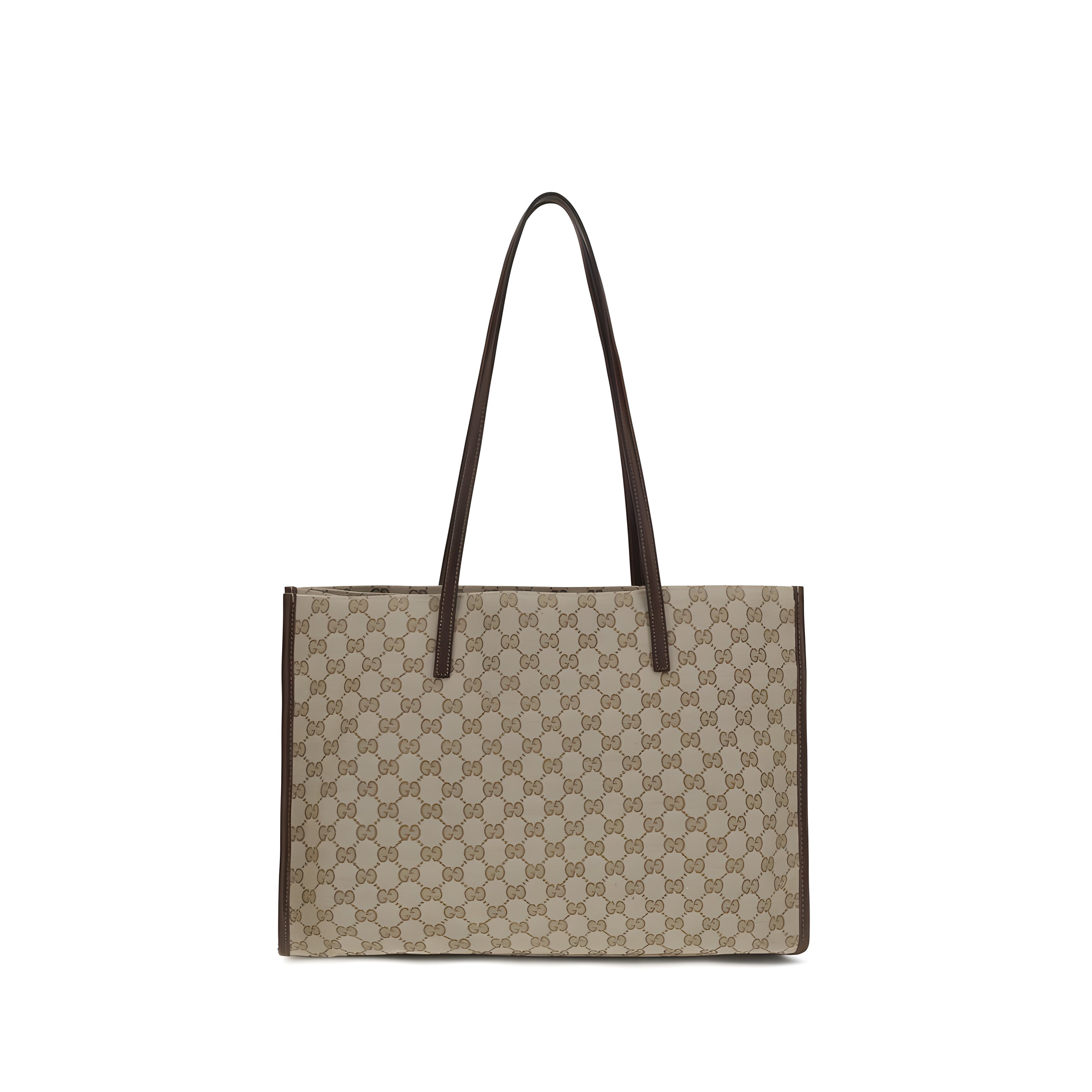 Geantă de mână Gucci bej din material textil