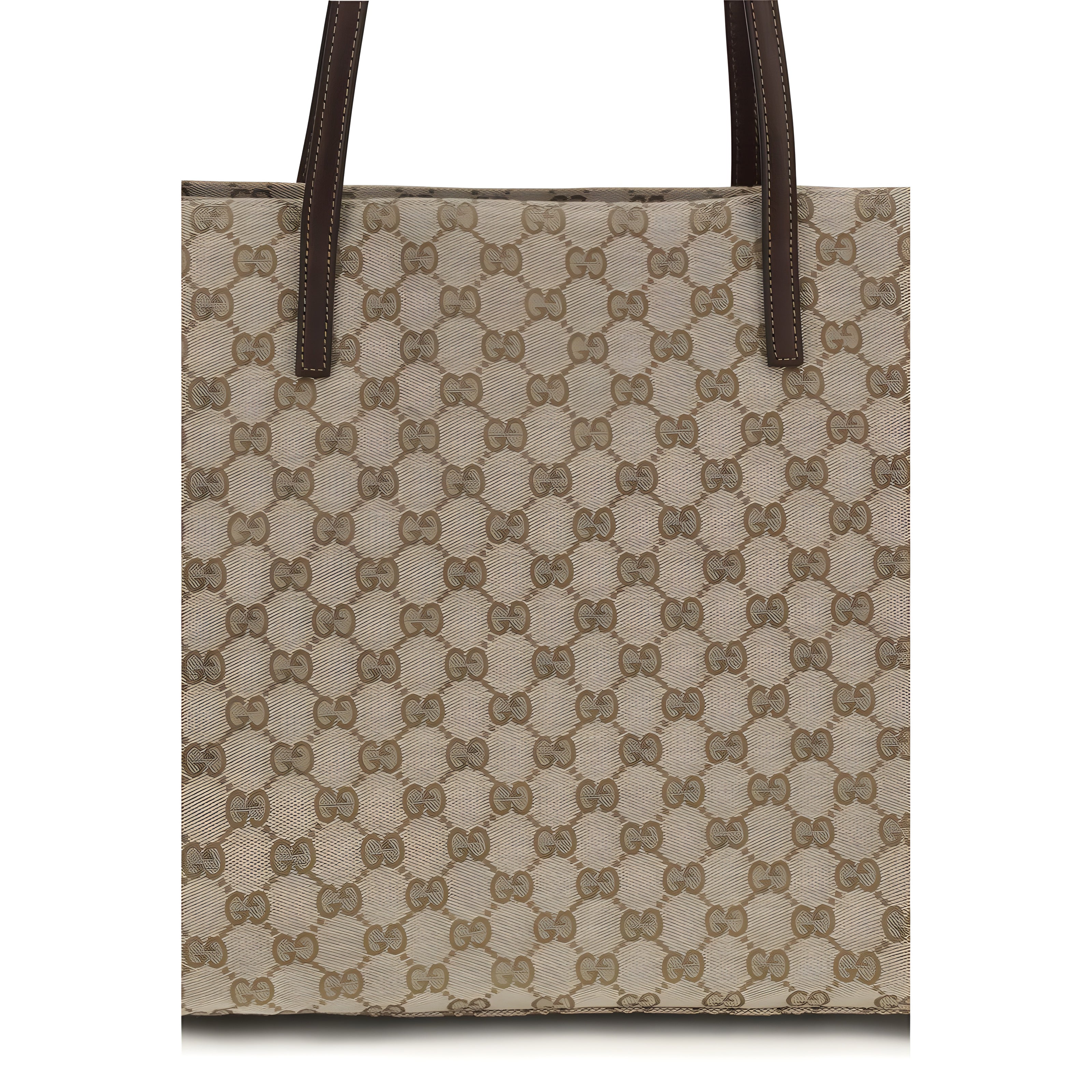 Geantă de mână Gucci bej din material textil