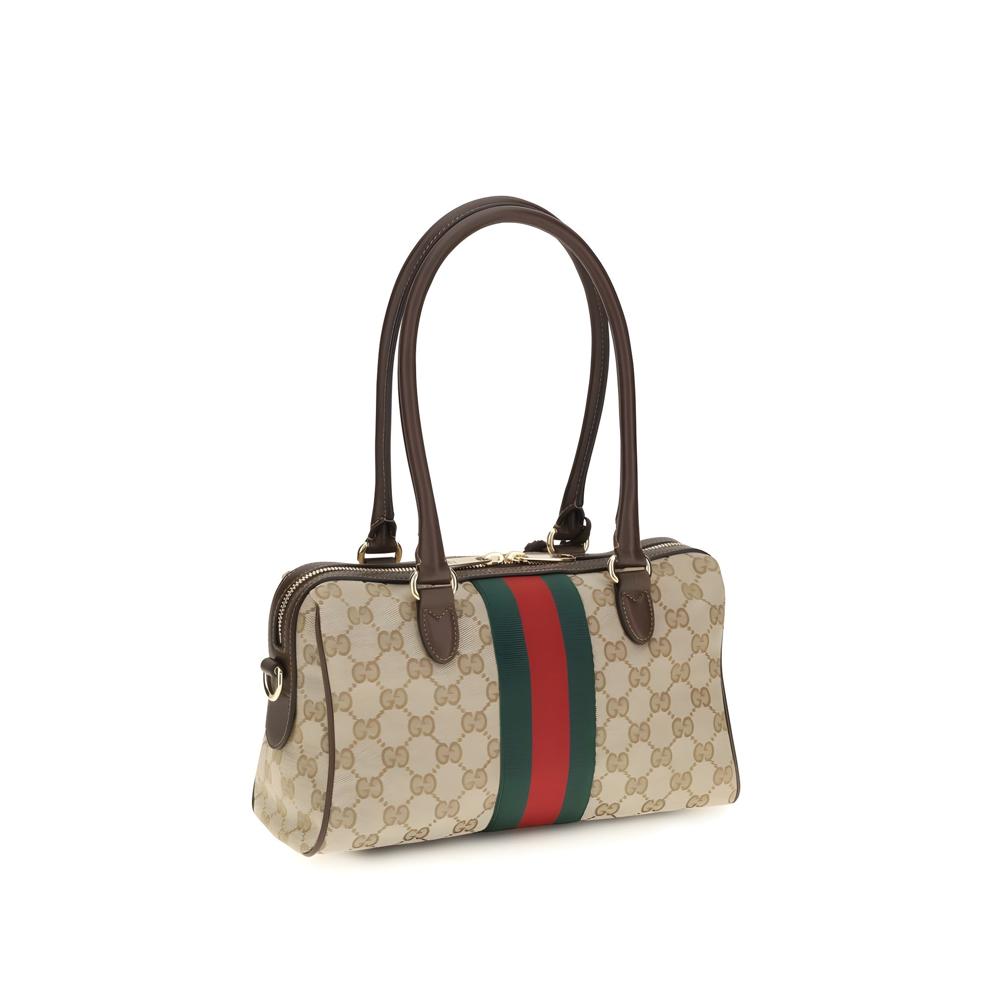 Geantă Gucci bej din material textil