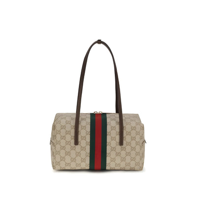 Geantă de mână Gucci din material textil bej