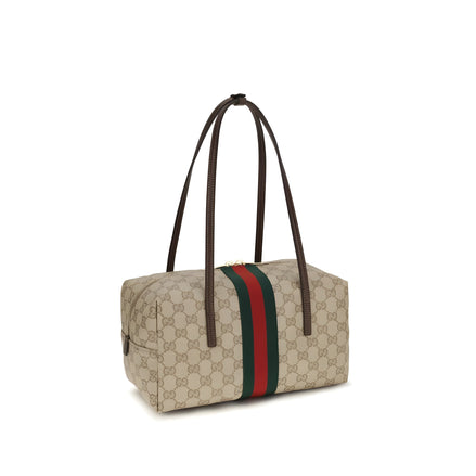 Geantă de mână Gucci din material textil bej