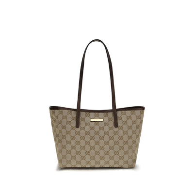 Geantă de mână Gucci bej din material textil