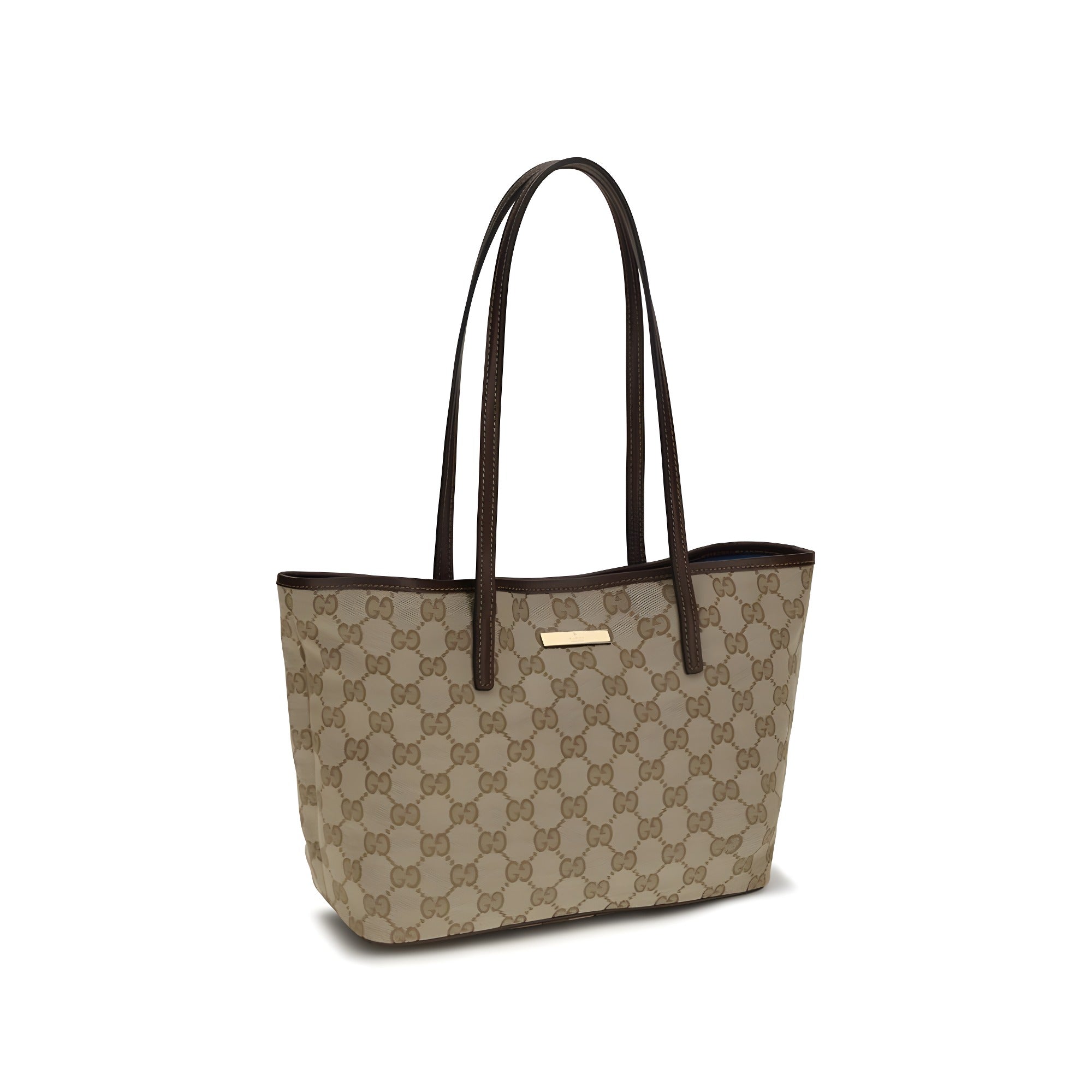 Geantă de mână Gucci bej din material textil