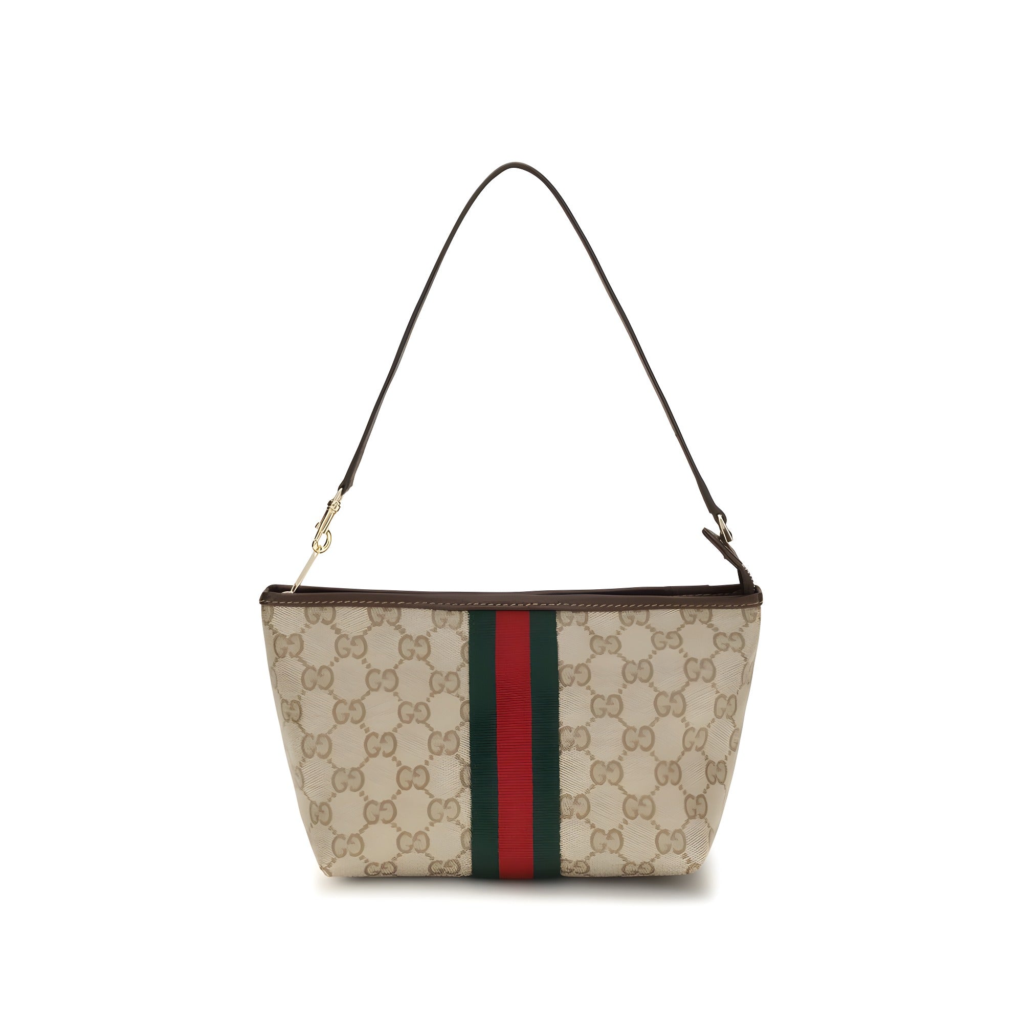 Geantă Gucci bej din material textil