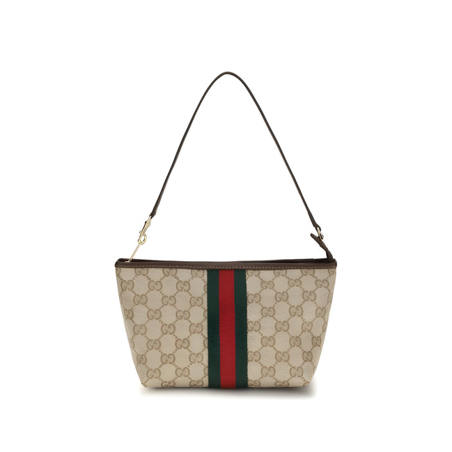 Geantă Gucci bej din material textil
