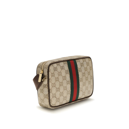 Geantă de umăr Gucci bej din material textil