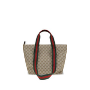 Geantă de umăr Gucci bej din material textil