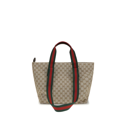 Geantă de umăr Gucci bej din material textil