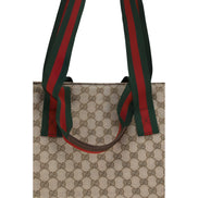 Geantă de umăr Gucci bej din material textil