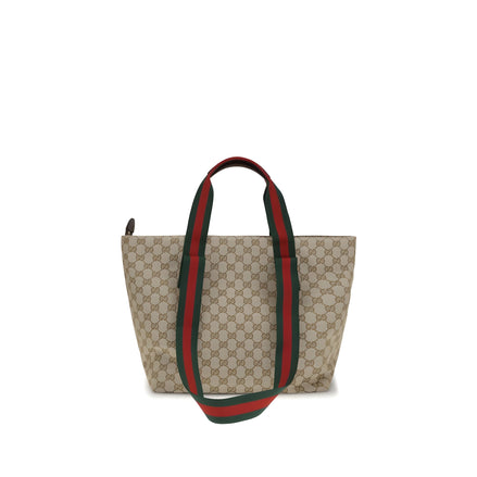 Geantă de umăr Gucci bej din material textil