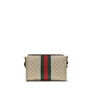 Geantă de umăr Gucci bej din material textil