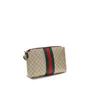 Geantă de umăr Gucci bej din material textil