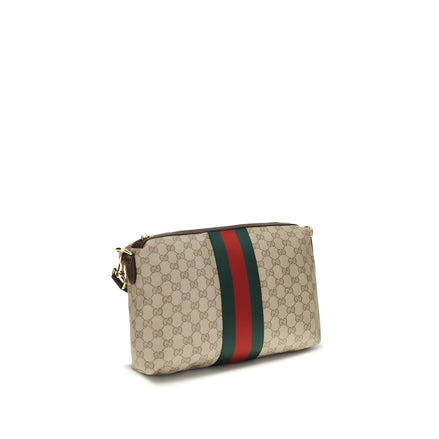 Geantă de umăr Gucci bej din material textil
