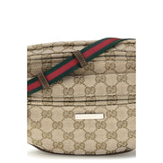 Geantă de umăr Gucci bej din material textil